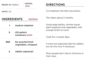 elephant soup recipe